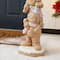 Glitzhome® 29.25" Christmas Macaron Resin Stacked Gingerbread Man Porch Decor